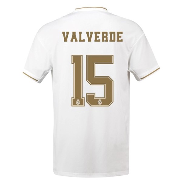 Camiseta Real Madrid NO.15 Valverde 1ª Kit 2019 2020 Blanco